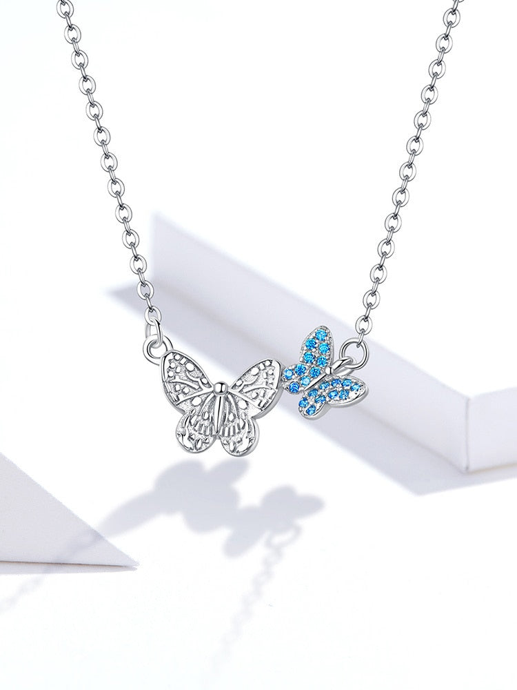 Silver Flying Butterfly