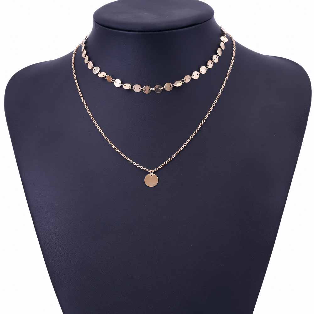 Colette Gold/Silver Coin Layered Choker Necklace
