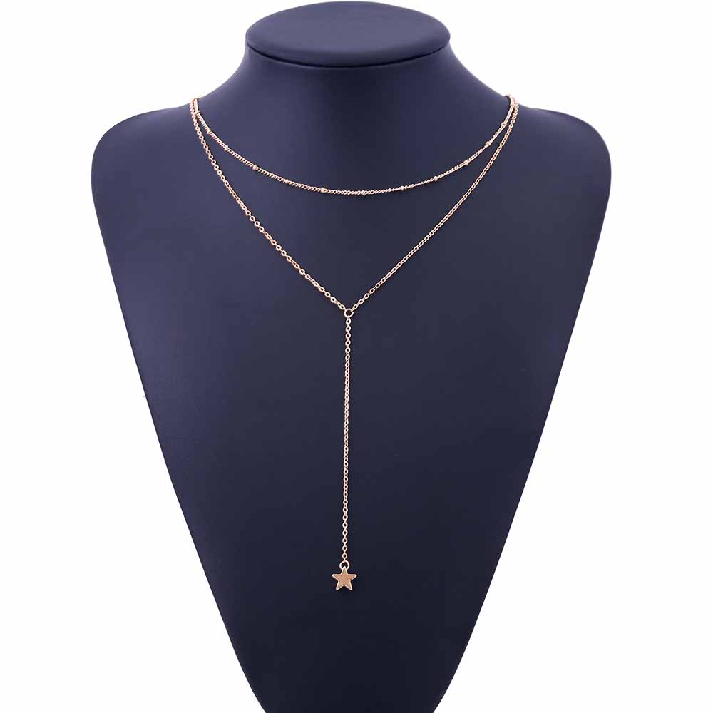 Cadence Star Gold/Silver Layered Pendant Necklace