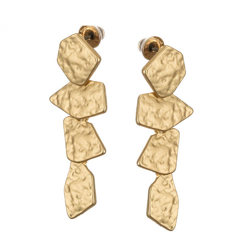 Lissy Golden Stone Dangle Earrings
